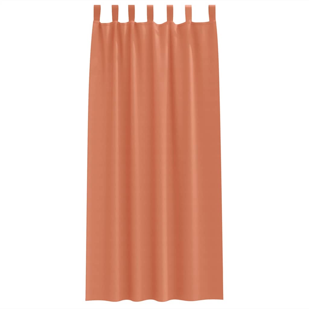Zavjese za blackout s prstenovima 2 pcs Terakota 245 x 140 cm