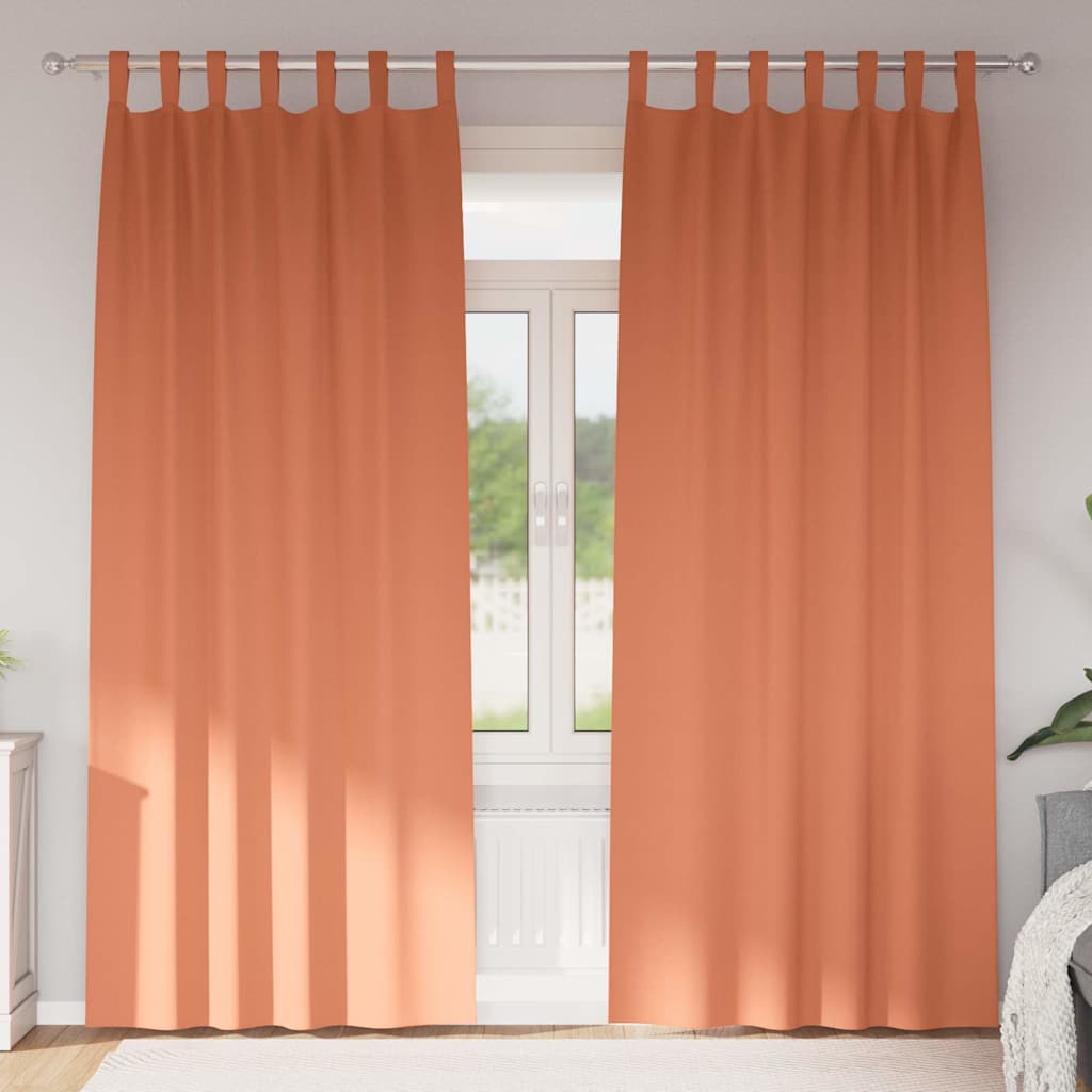 Zavjese za blackout s prstenovima 2 pcs Terakota 260 x 140 cm