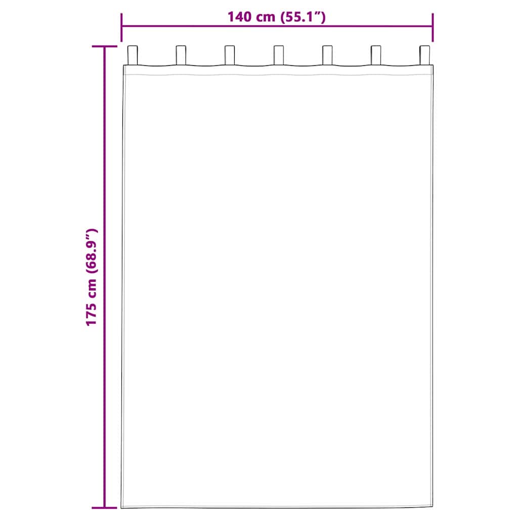 Zavjese za blackout s prstenovima 2 pcs Tirkizna 175 x 140 cm