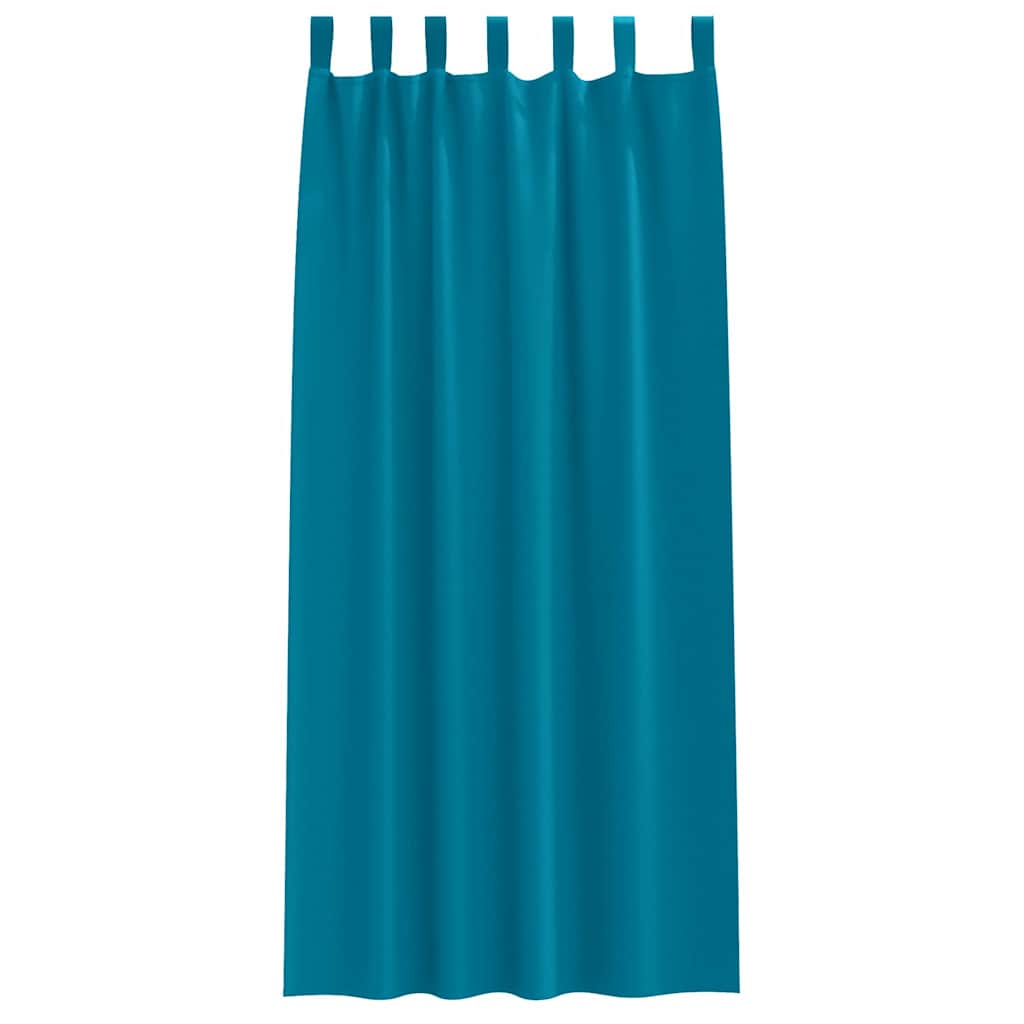 Zavjese za blackout s prstenovima 2 pcs Tirkizna 225 x 140 cm