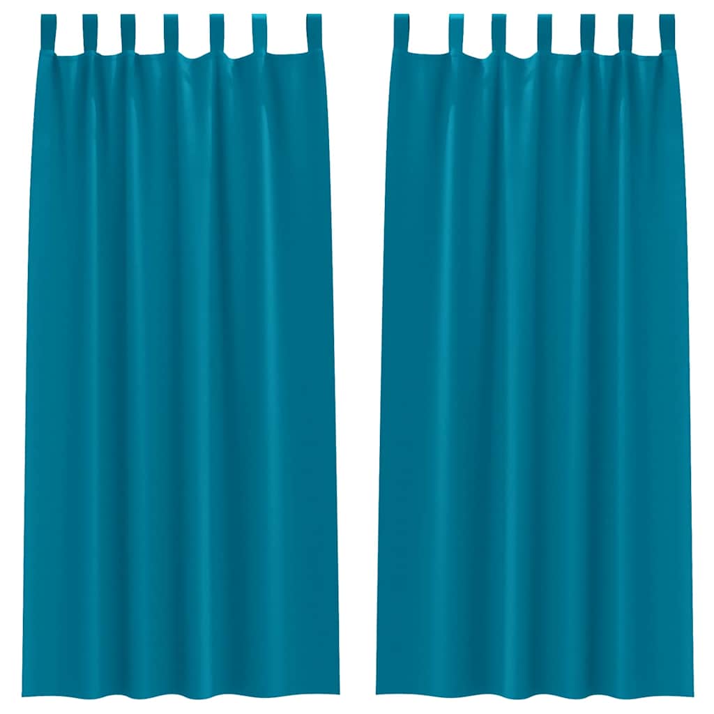 Zavjese za blackout s prstenovima 2 pcs Tirkizna 260 x 140 cm
