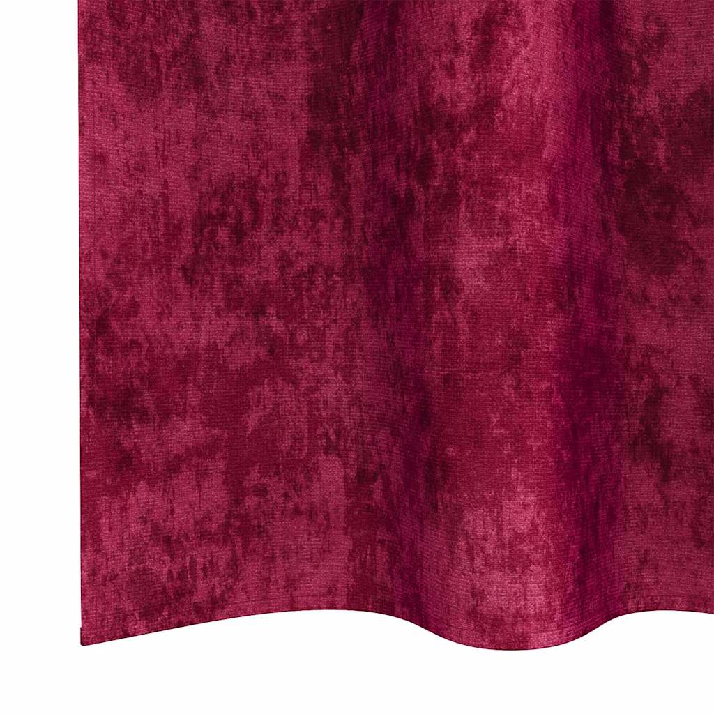 Baršunaste zavjese 2 pcs Vinska crvena 175 x 140 cm Baršun