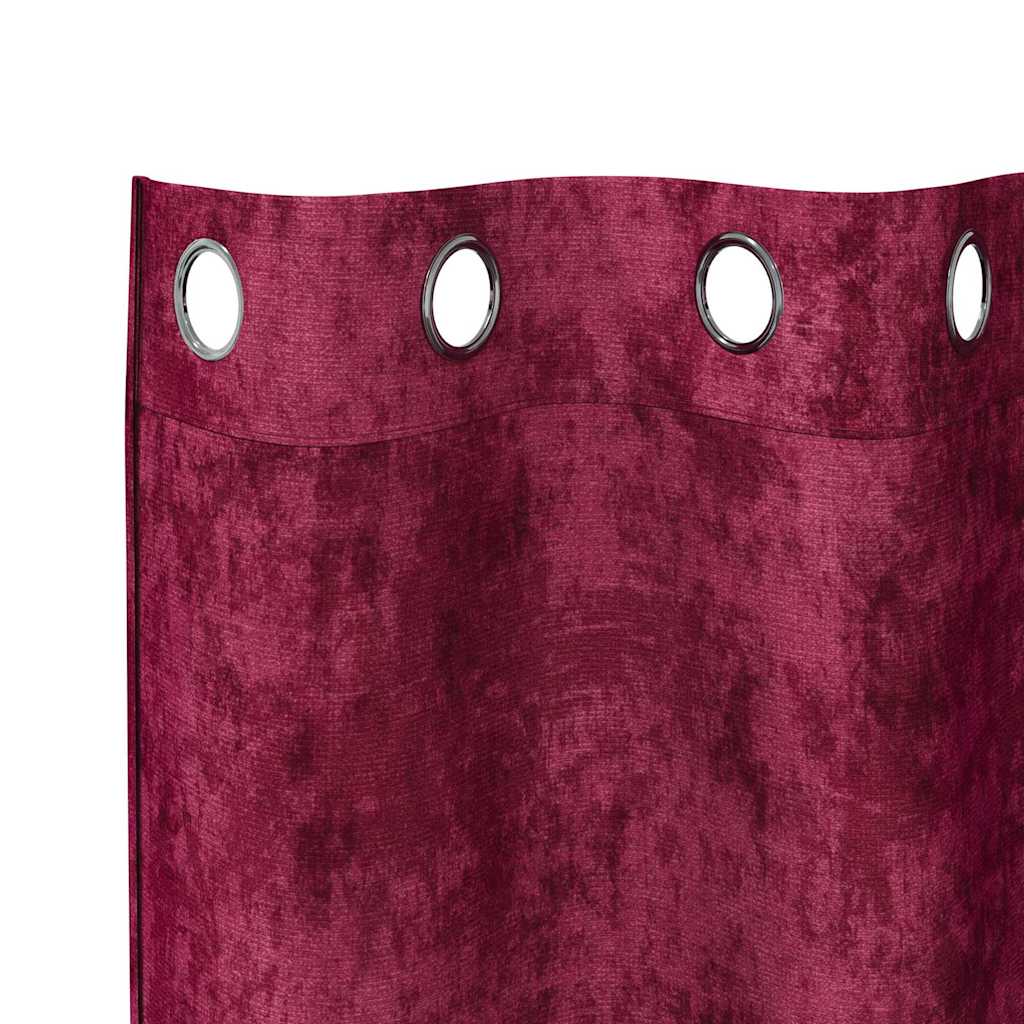 Baršunaste zavjese 2 pcs boja crnog vina 225 x 140 cm Baršun