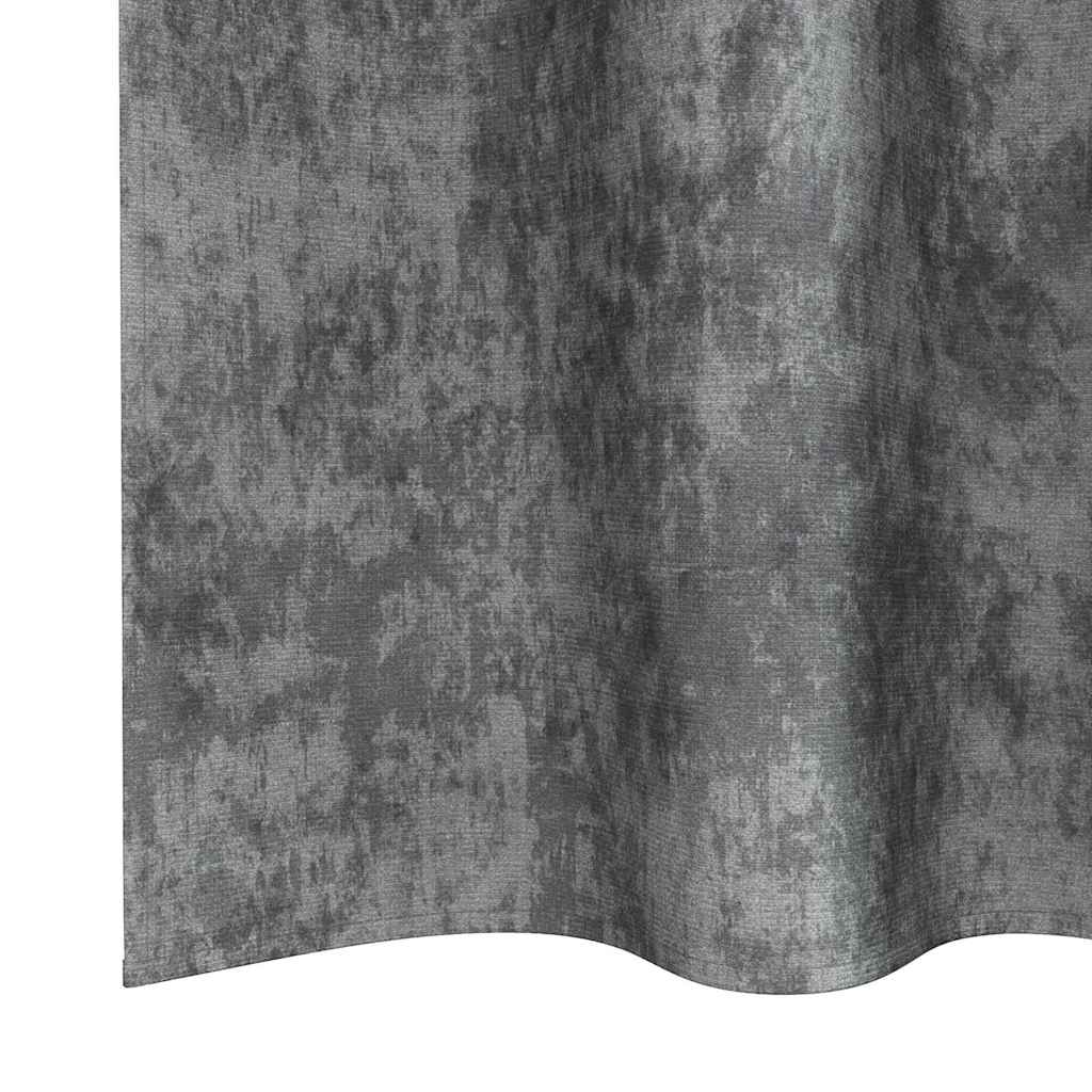 Baršunaste zavjese sa zavjesama 2 pcs Siva 245 x 140 cm Baršun