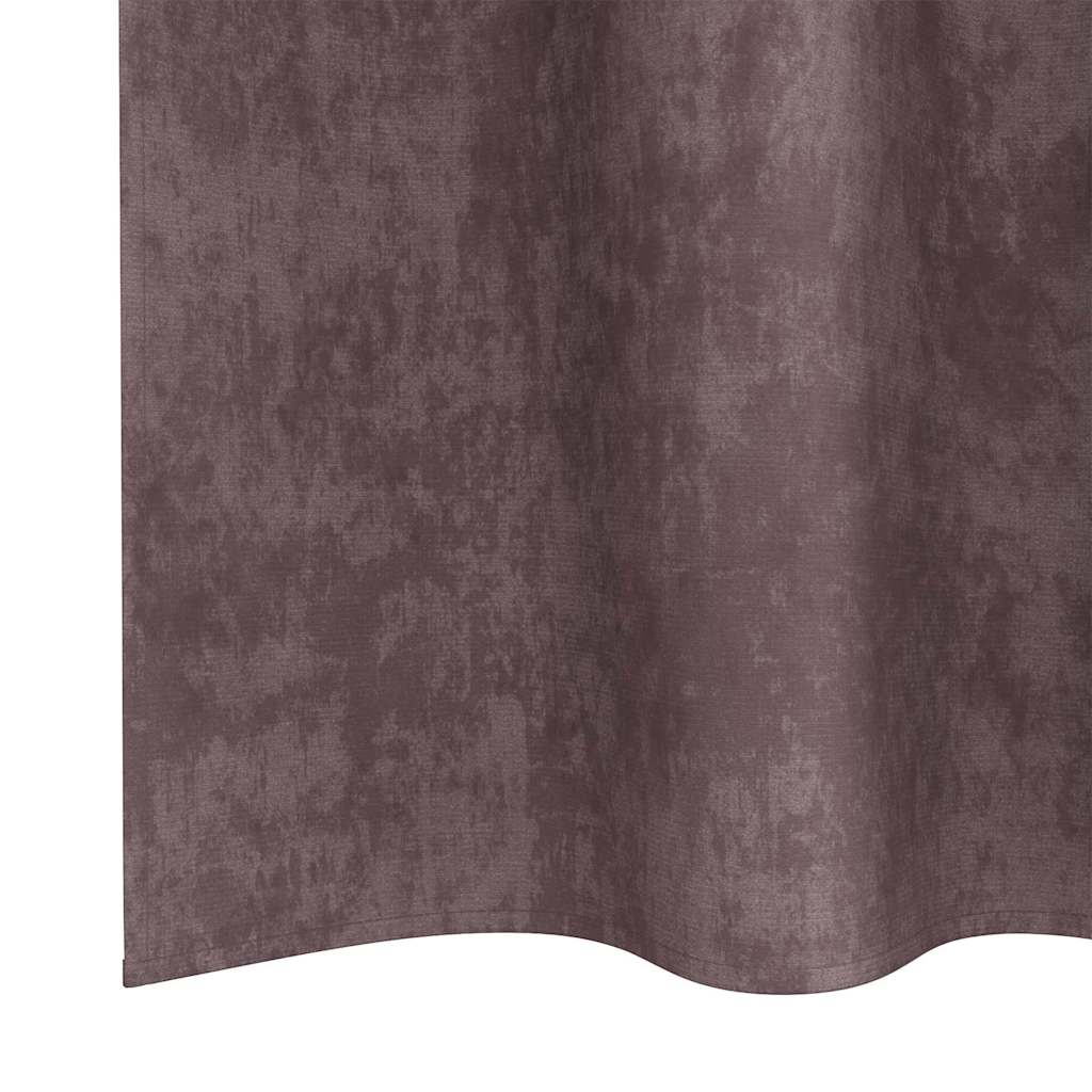 Baršunaste zavjese sa zavjesama 2 pcs Smeđa 245 x 140 cm Baršun