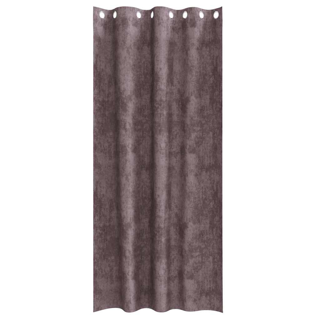 Baršunaste zavjese sa zavjesama 2 pcs Smeđa 260 x 140 cm Baršun