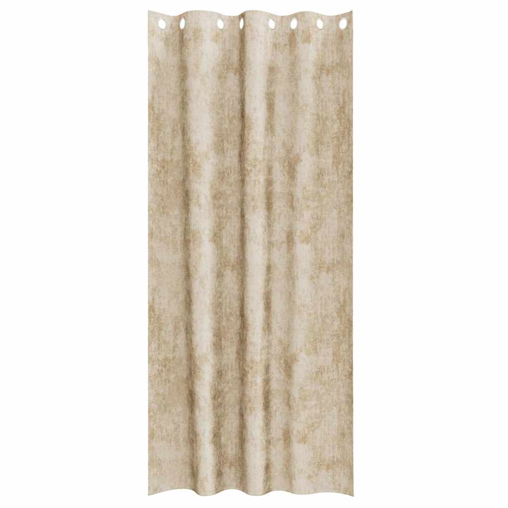 Baršunaste zavjese sa zavjesama 2 pcs Krema 260 x 140 cm Baršun