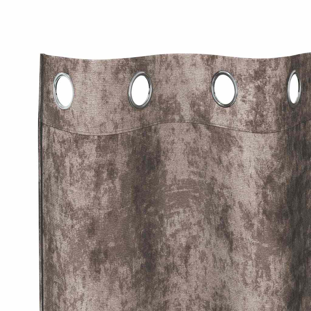 Baršunaste zavjese 2 pcs Boja cappuccina 140 x 140 cm Baršun