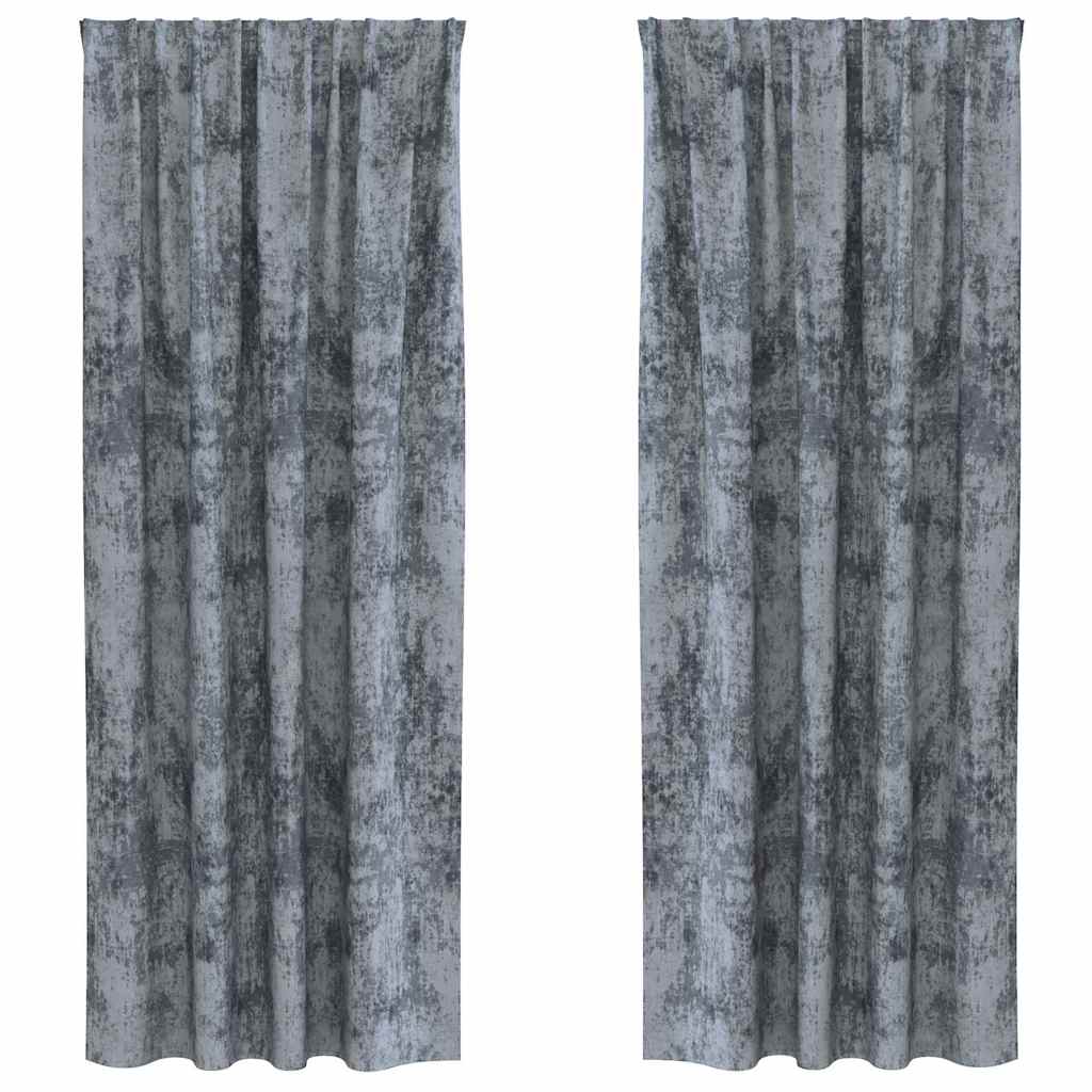 Baršunaste zavjese 2 pcs Srebrno Siva 245 x 140 cm Baršun