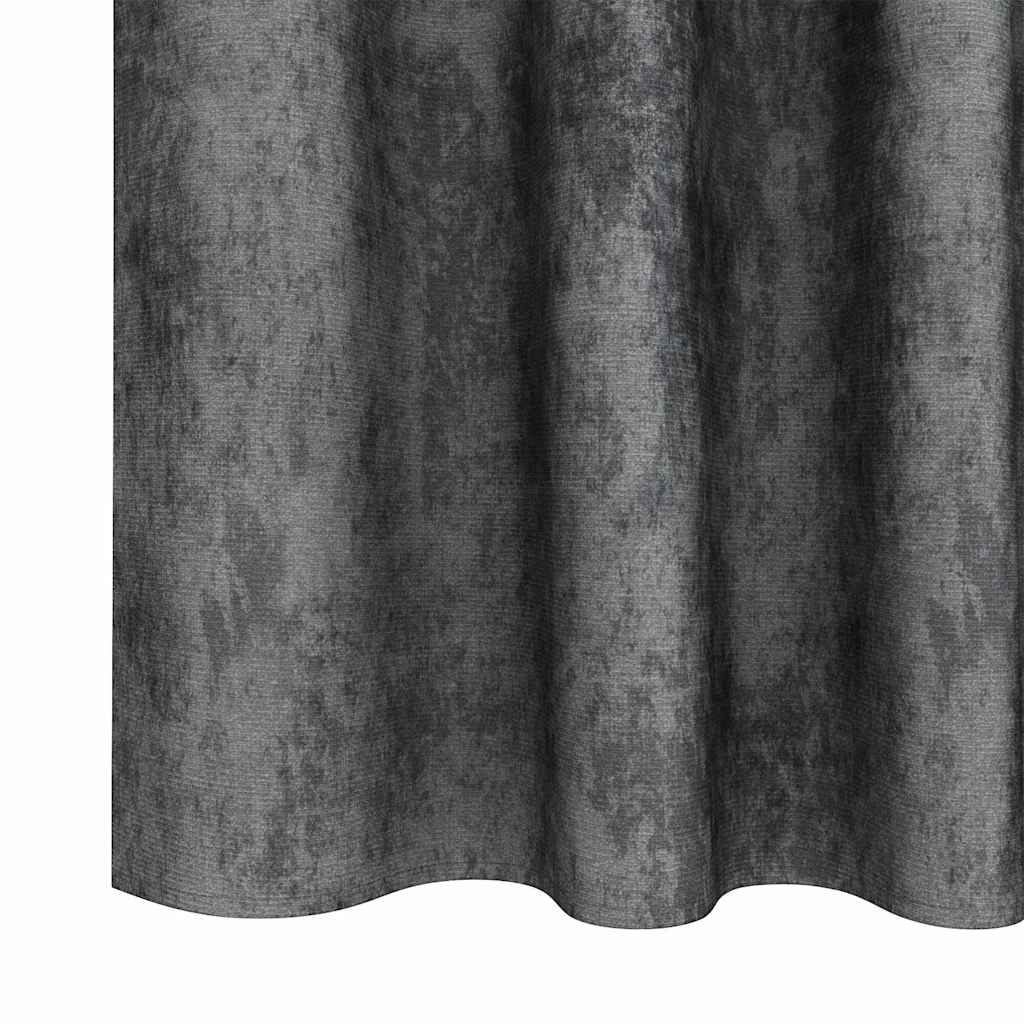 Baršunaste zavjese sa zavjesama 2 pcs Siva 175 x 140 cm Baršun