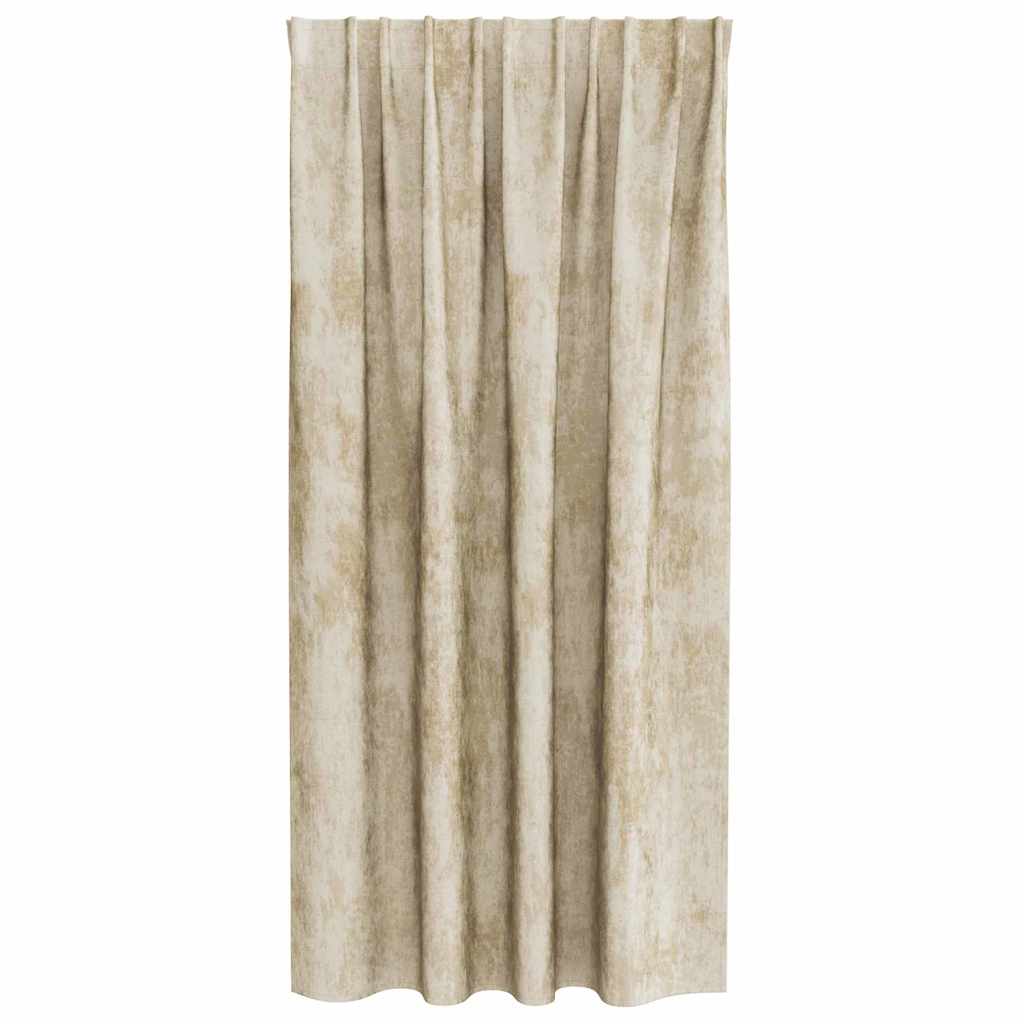 Baršunaste zavjese sa zavjesama 2 pcs Krema 175 x 140 cm Baršun