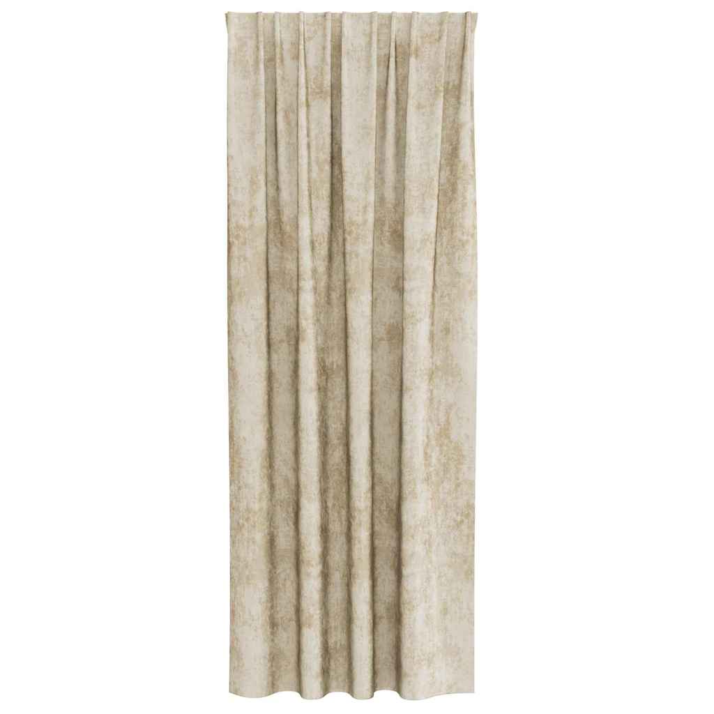 Baršunaste zavjese sa zavjesama 2 pcs Krema 225 x 140 cm Baršun