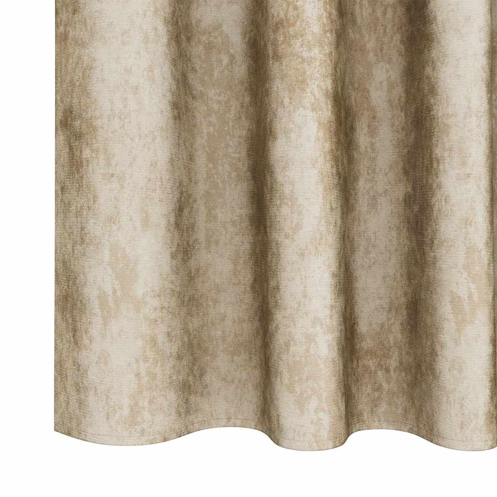 Baršunaste zavjese sa zavjesama 2 pcs Krema 260 x 140 cm Baršun