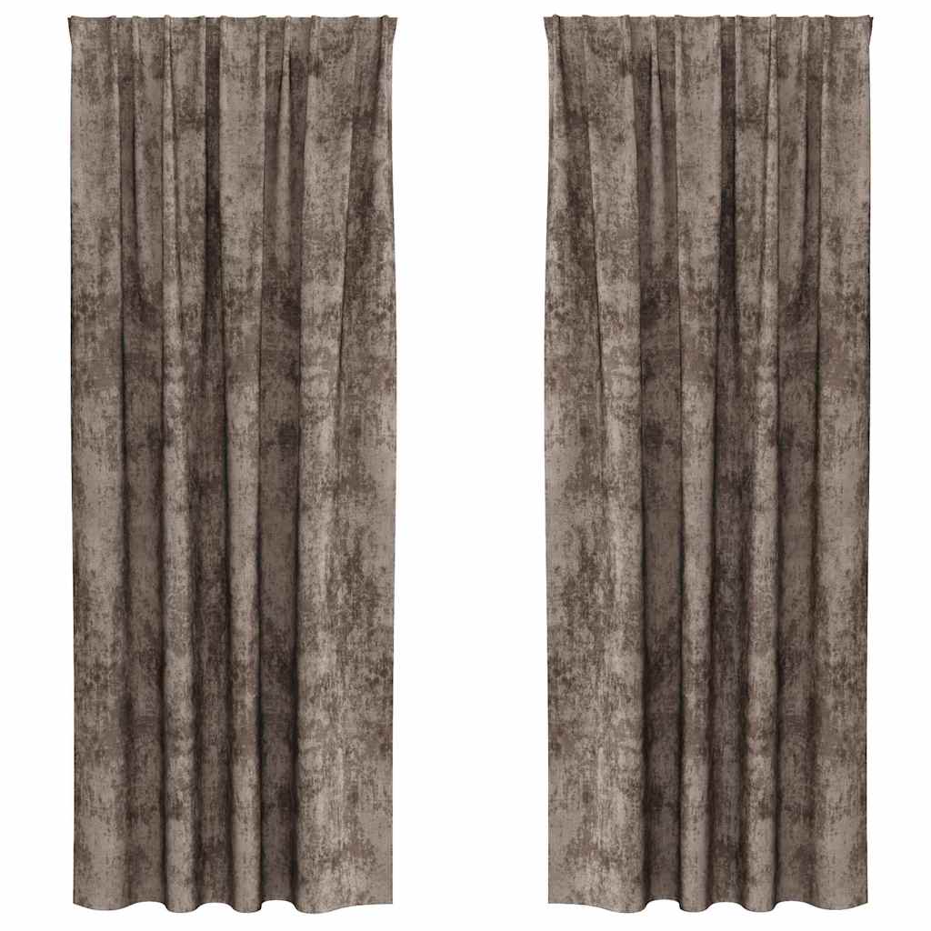 Baršunaste zavjese 2 pcs Boja cappuccina 245 x 140 cm Baršun