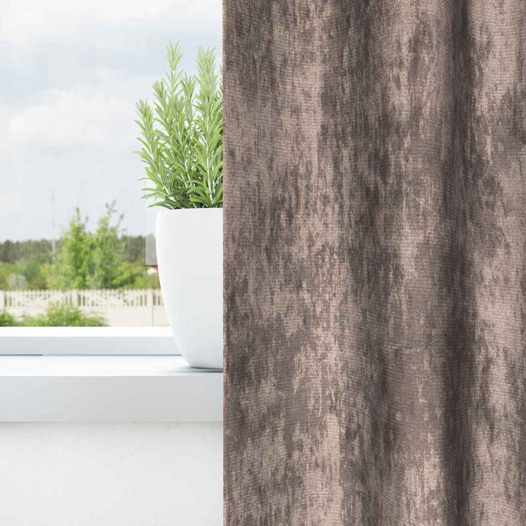 Baršunaste zavjese 2 pcs Boja cappuccina 260 x 140 cm Baršun