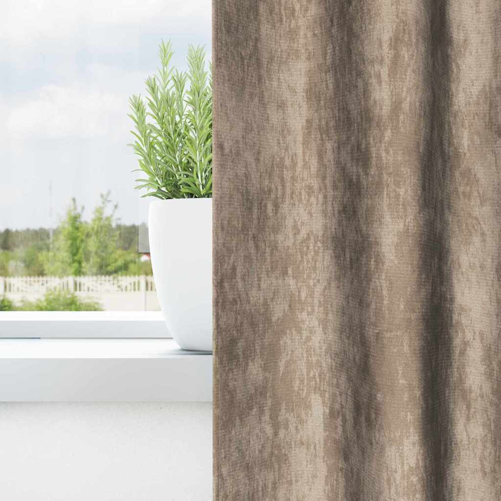 Baršunaste zavjese 2 pcs Šampanjca 140 x 140 cm Baršun