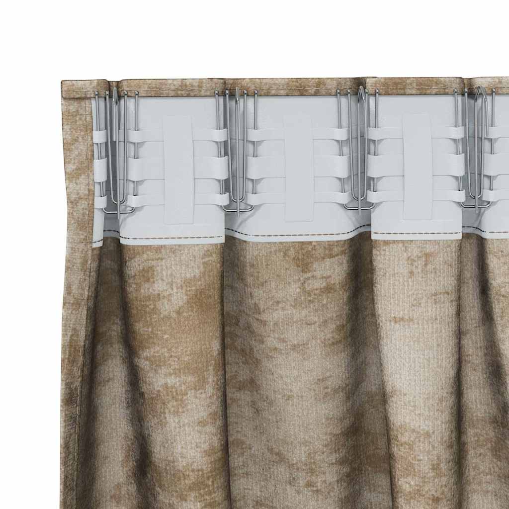 Baršunaste zavjese 2 pcs Šampanjca 225 x 140 cm Baršun
