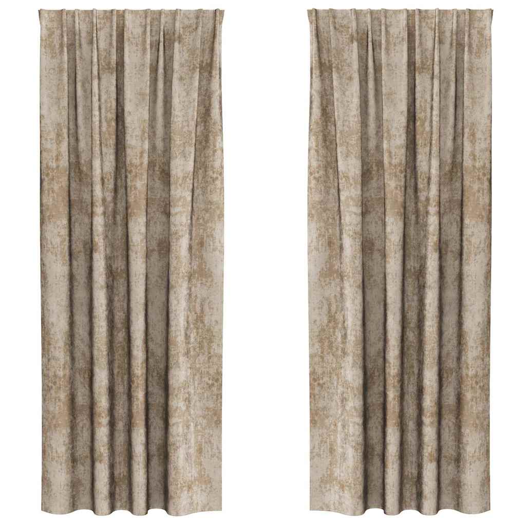Baršunaste zavjese 2 pcs Šampanjca 225 x 140 cm Baršun