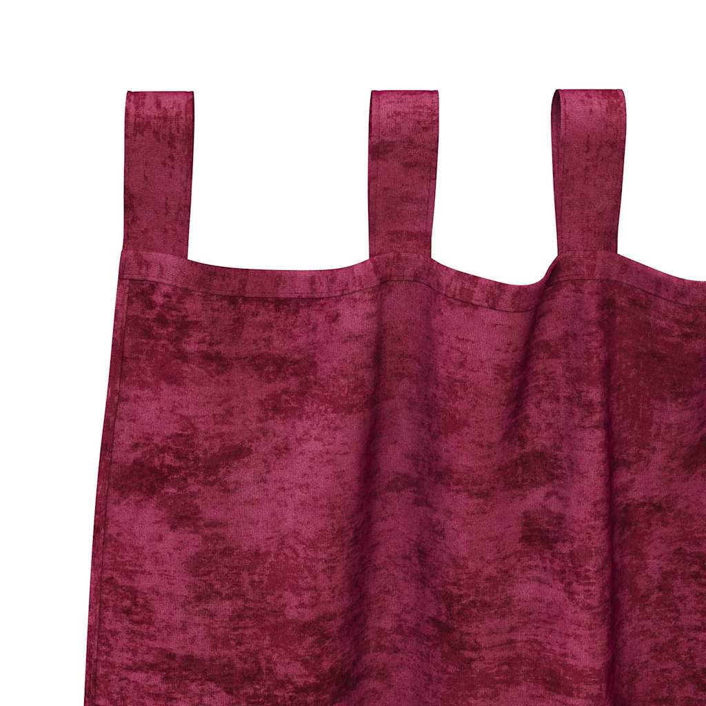 Baršunaste zavjese 2 pcs boja crnog vina 175 x 140 cm Baršun