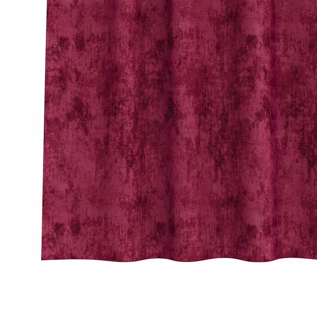 Baršunaste zavjese 2 pcs boja crnog vina 225 x 140 cm Baršun