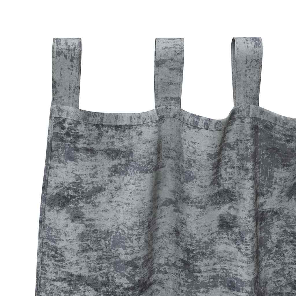 Baršunaste zavjese 2 pcs Srebrno Siva 245 x 140 cm Baršun