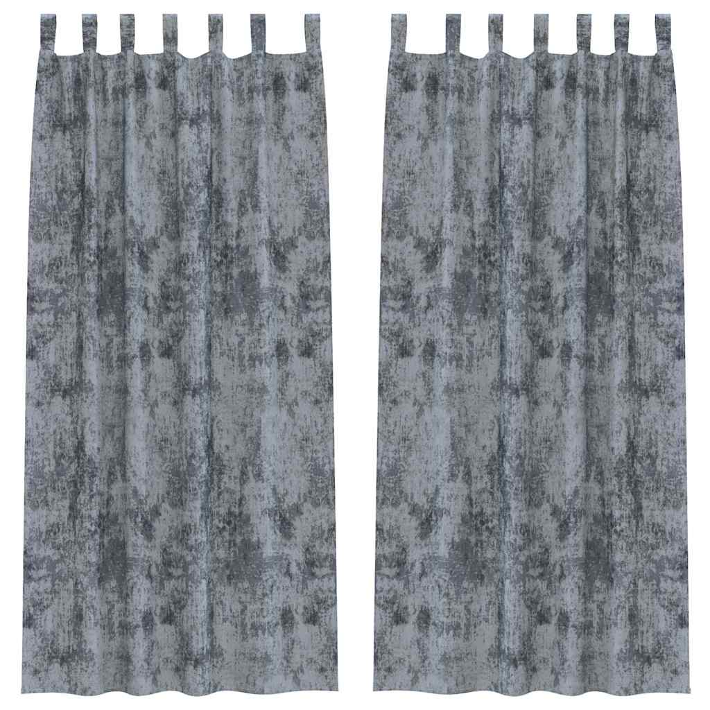 Baršunaste zavjese 2 pcs Srebrno Siva 245 x 140 cm Baršun