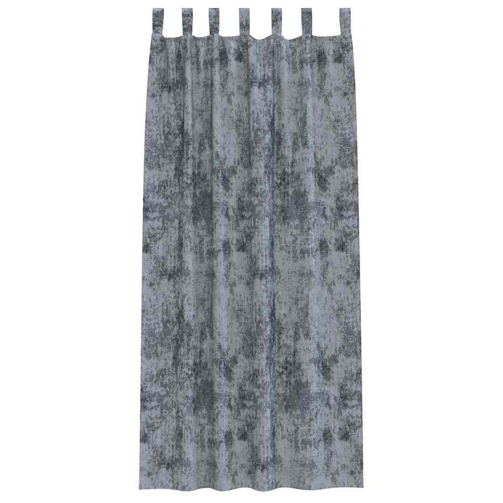 Baršunaste zavjese 2 pcs Srebrno Siva 260 x 140 cm Baršun