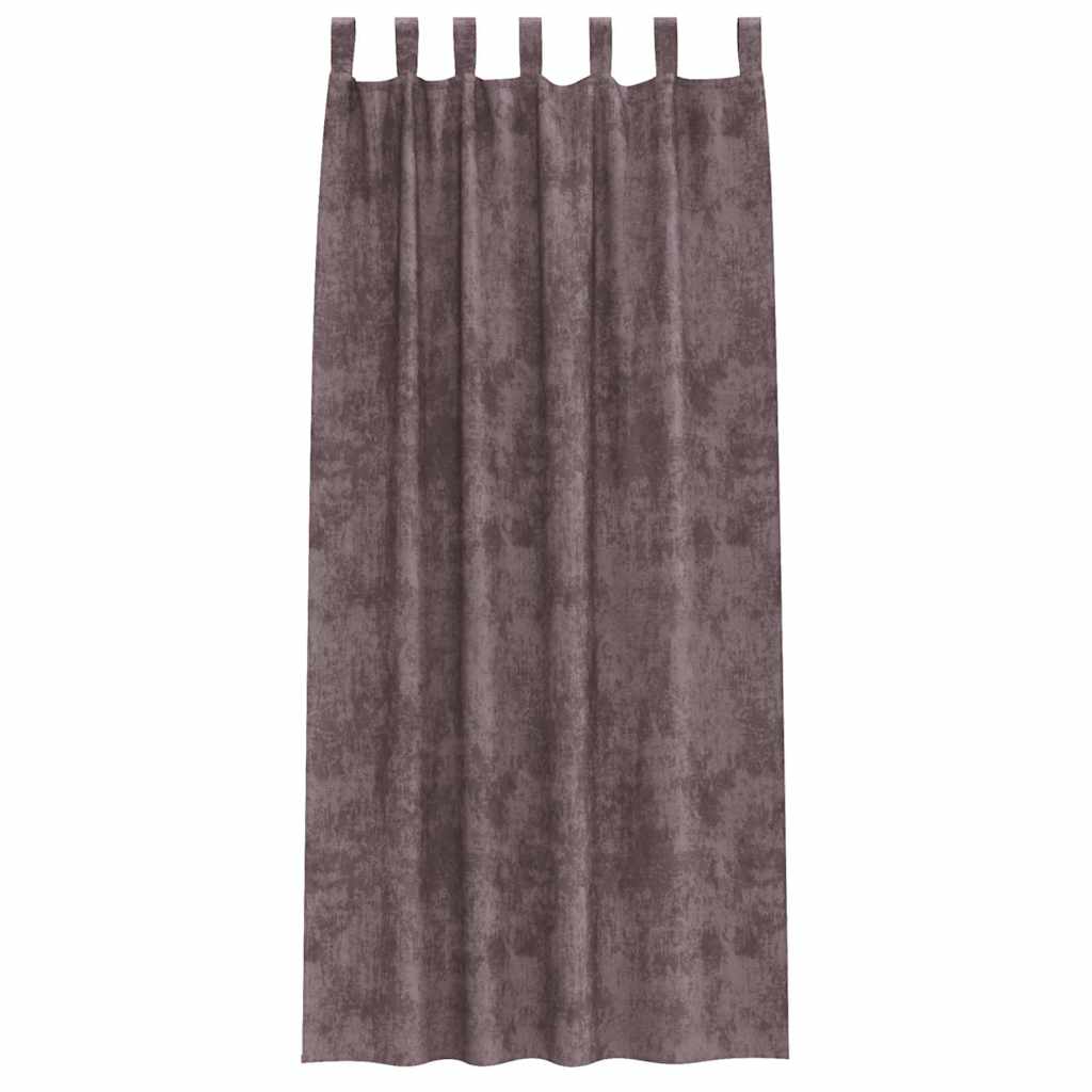 Baršunaste zavjese sa zavjesama 2 pcs Smeđa 245 x 140 cm Baršun
