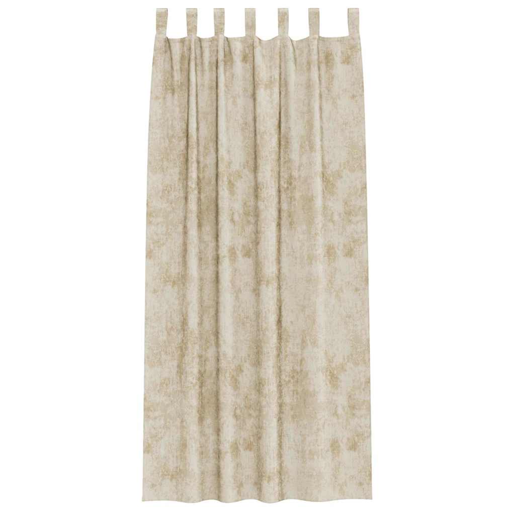Baršunaste zavjese sa zavjesama 2 pcs Krema 245 x 140 cm Baršun