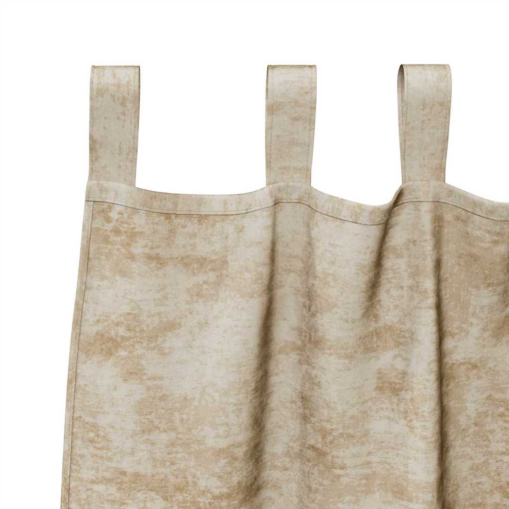 Baršunaste zavjese sa zavjesama 2 pcs Krema 260 x 140 cm Baršun