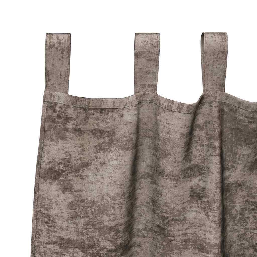 Baršunaste zavjese 2 pcs Boja cappuccina 175 x 140 cm Baršun