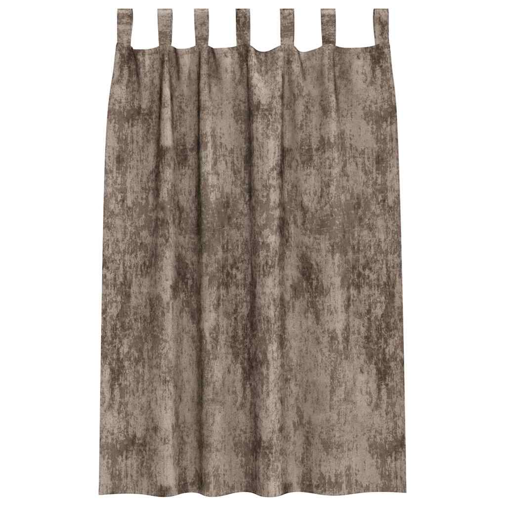 Baršunaste zavjese 2 pcs Boja cappuccina 175 x 140 cm Baršun