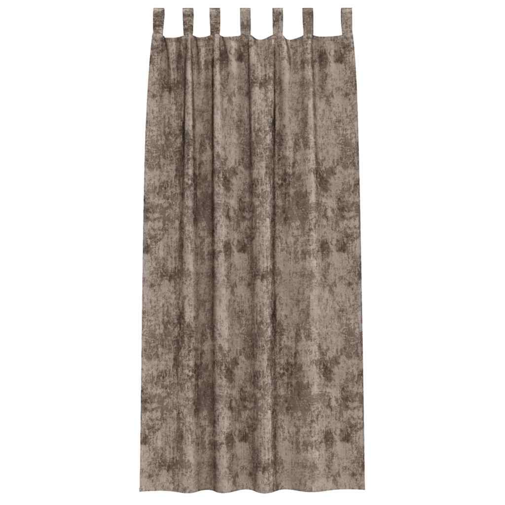 Baršunaste zavjese 2 pcs Boja cappuccina 225 x 140 cm Baršun
