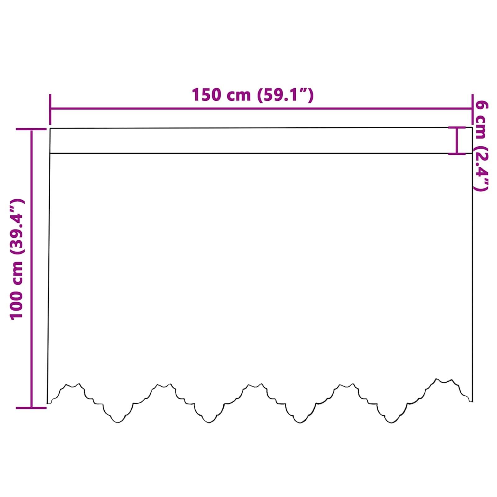 Čipkasta zavjesa sa zavjesama Bijelo 100 x 150 cm Poliester