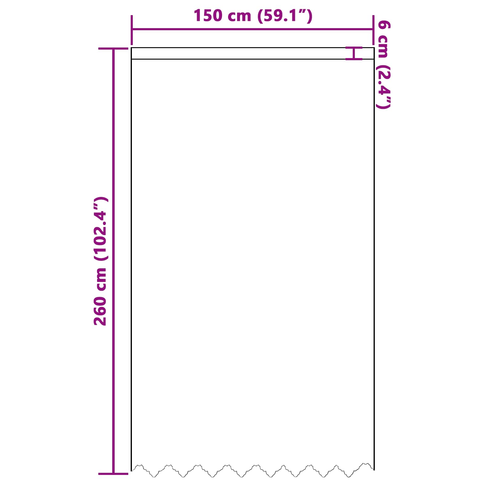 Čipkasta zavjesa sa zavjesama Bijelo 260 x 150 cm Poliester