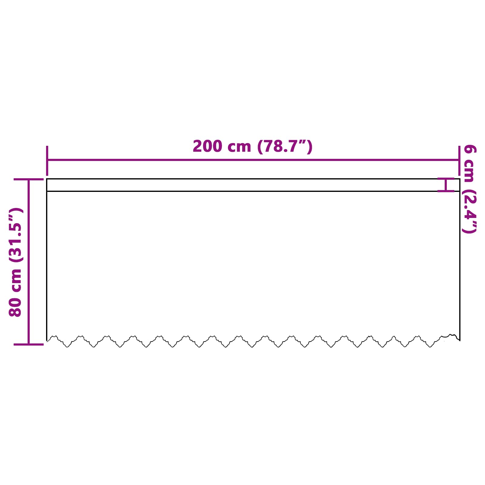 Čipkasta zavjesa sa zavjesama Bijelo 80 x 200 cm Poliester