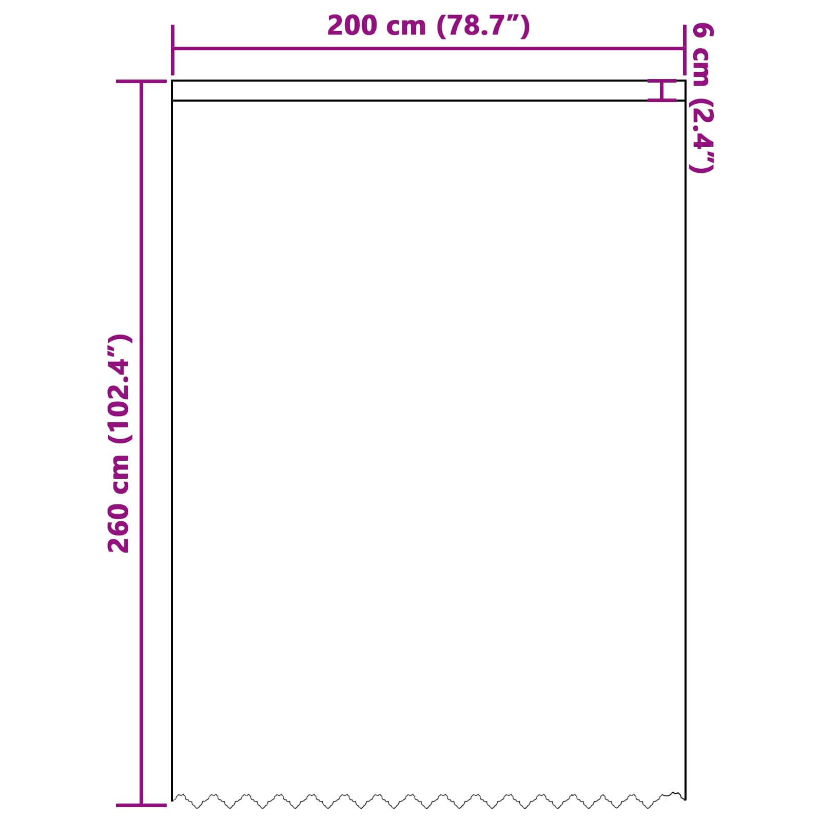Čipkasta zavjesa sa zavjesama Bijelo 260x200cm Poliester