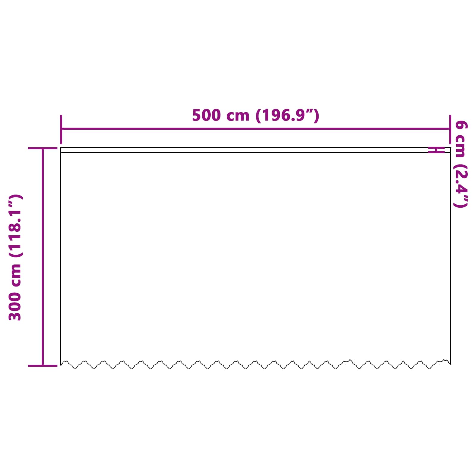 Čipkasta zavjesa sa zavjesama Bijelo 300 x 500 cm Poliester