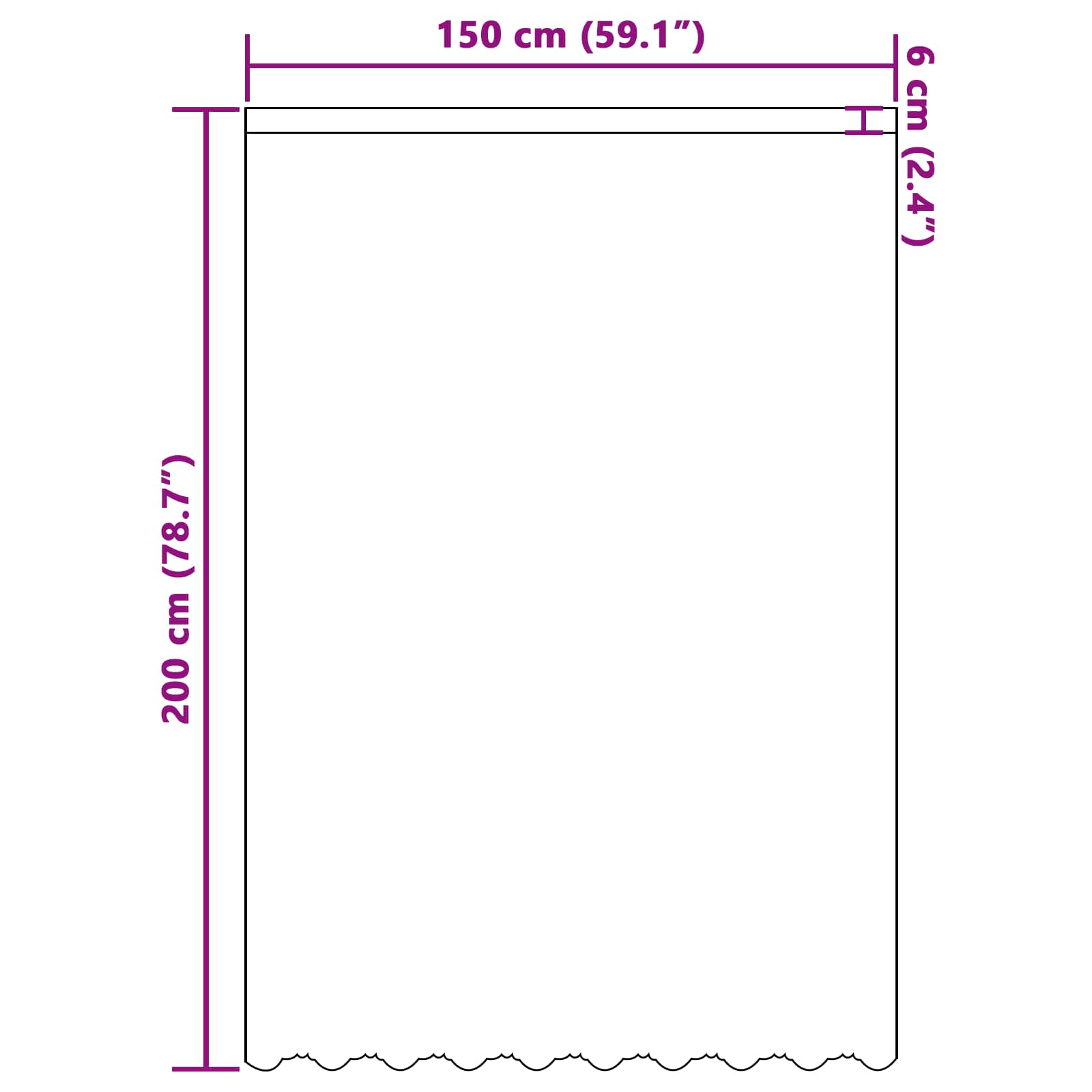Čipkasta zavjesa sa zavjesama Bijelo 200 x 150 cm Poliester