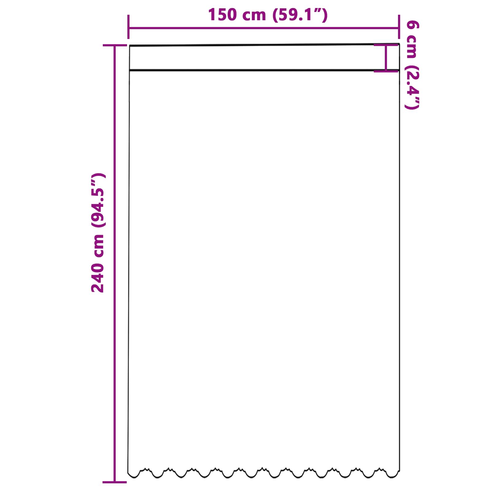 Čipkasta zavjesa sa zavjesama Bijelo 240 x 150 cm Poliester