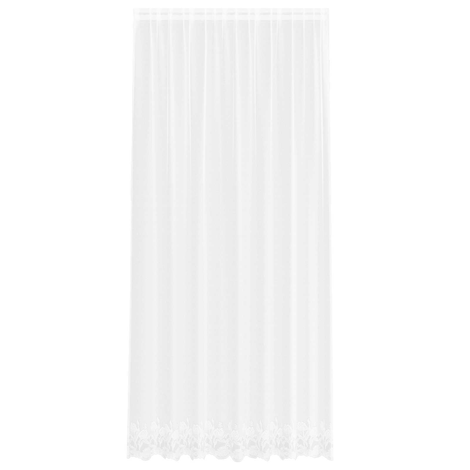 Čipkasta zavjesa sa zavjesama Bijelo 280 x 200 cm Poliester