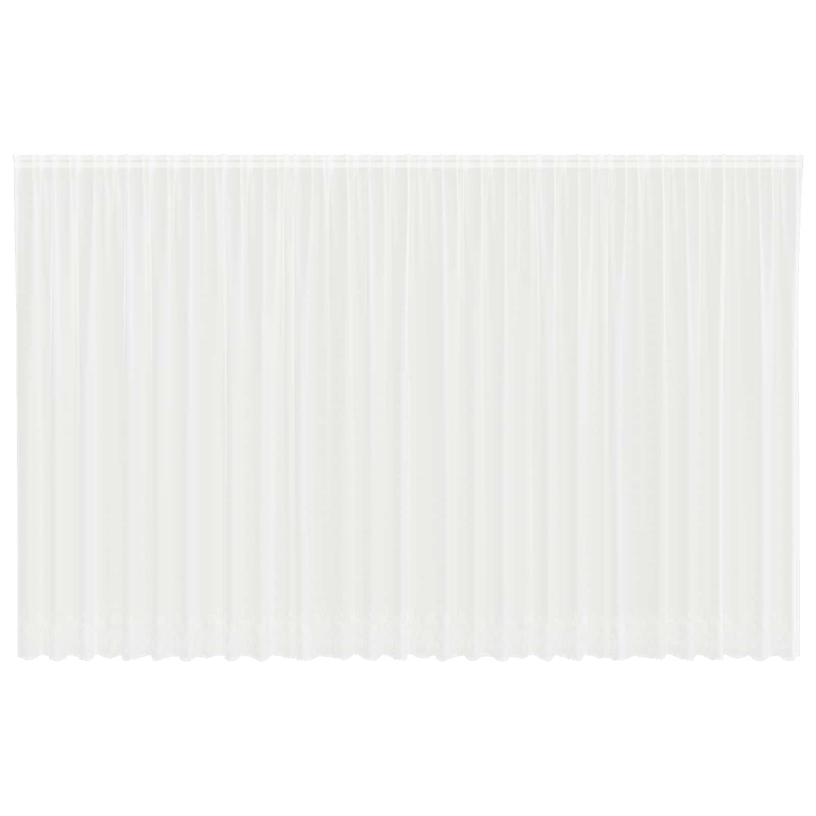 Čipkasta zavjesa sa zavjesama Bijelo 280 x 750 cm Poliester