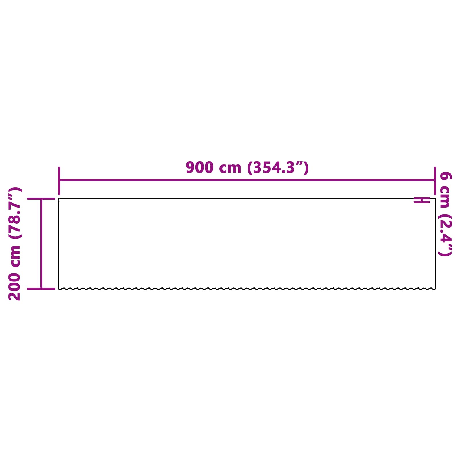 Čipkasta zavjesa sa zavjesama Bijelo 200 x 900 cm Poliester