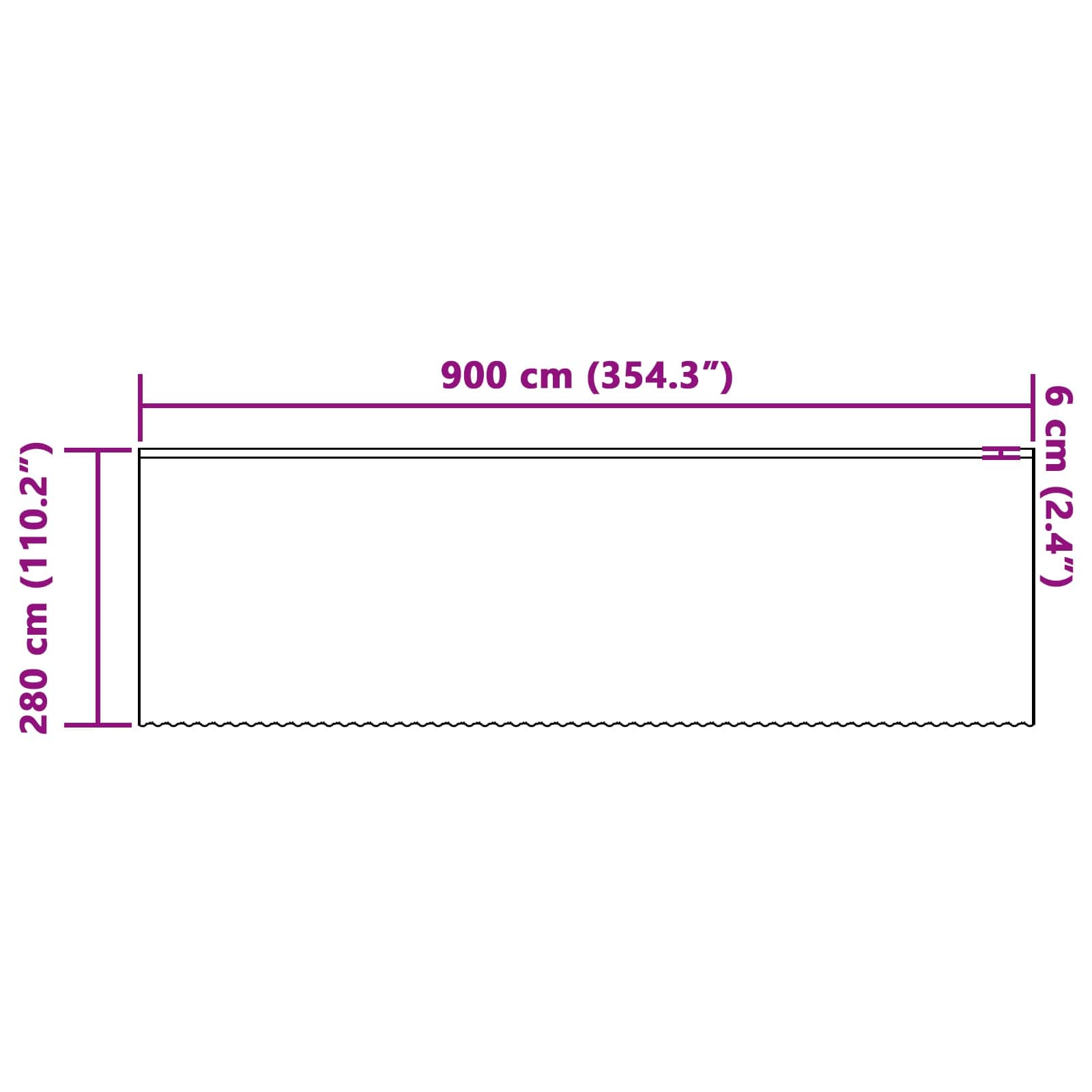 Čipkasta zavjesa sa zavjesama Bijelo 280 x 900 cm Poliester