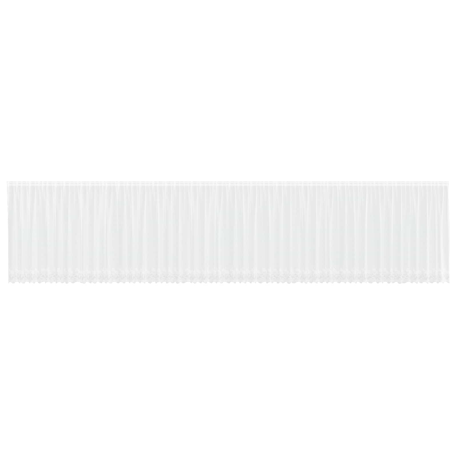 Čipkasta zavjesa sa zavjesama Bijelo 1200 x 140 cm Poliester