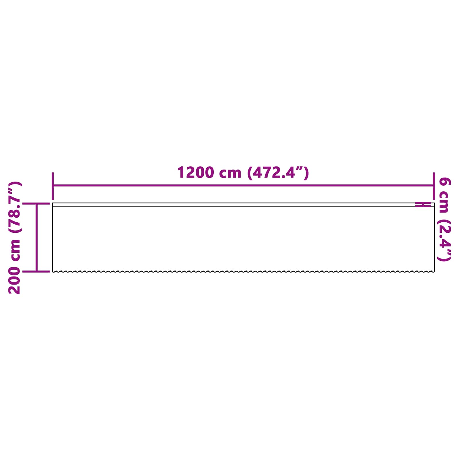 Čipkasta zavjesa sa zavjesama Bijelo 200 x 1200 cm Poliester