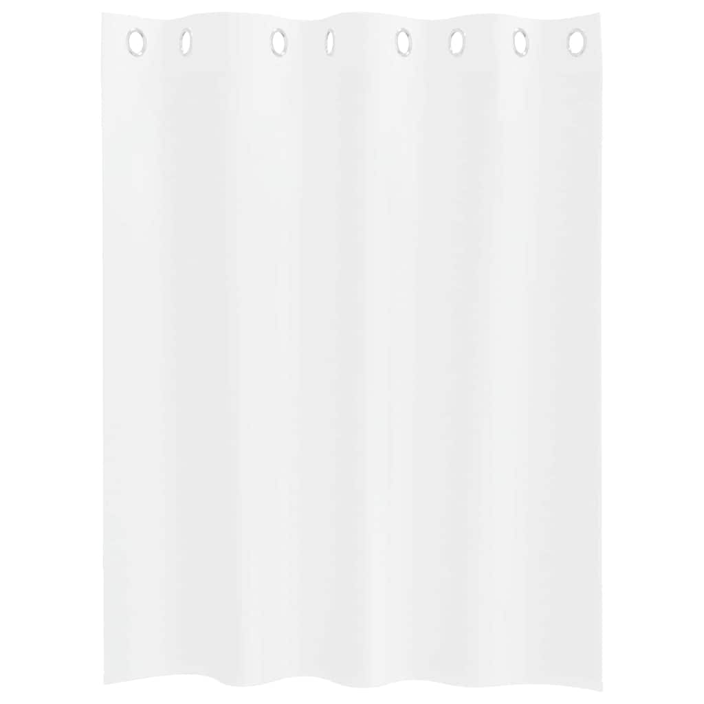 Voile zavjesa sa zavjesama 2 pcs Bijelo 140 x 140 cm Poliester
