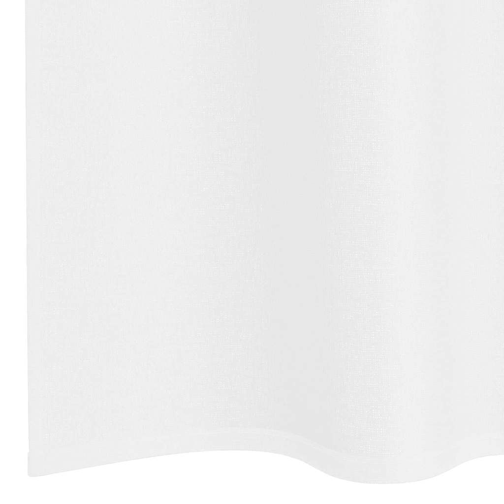 Voile zavjesa sa zavjesama 2 pcs Bijelo 245 x 140 cm Poliester