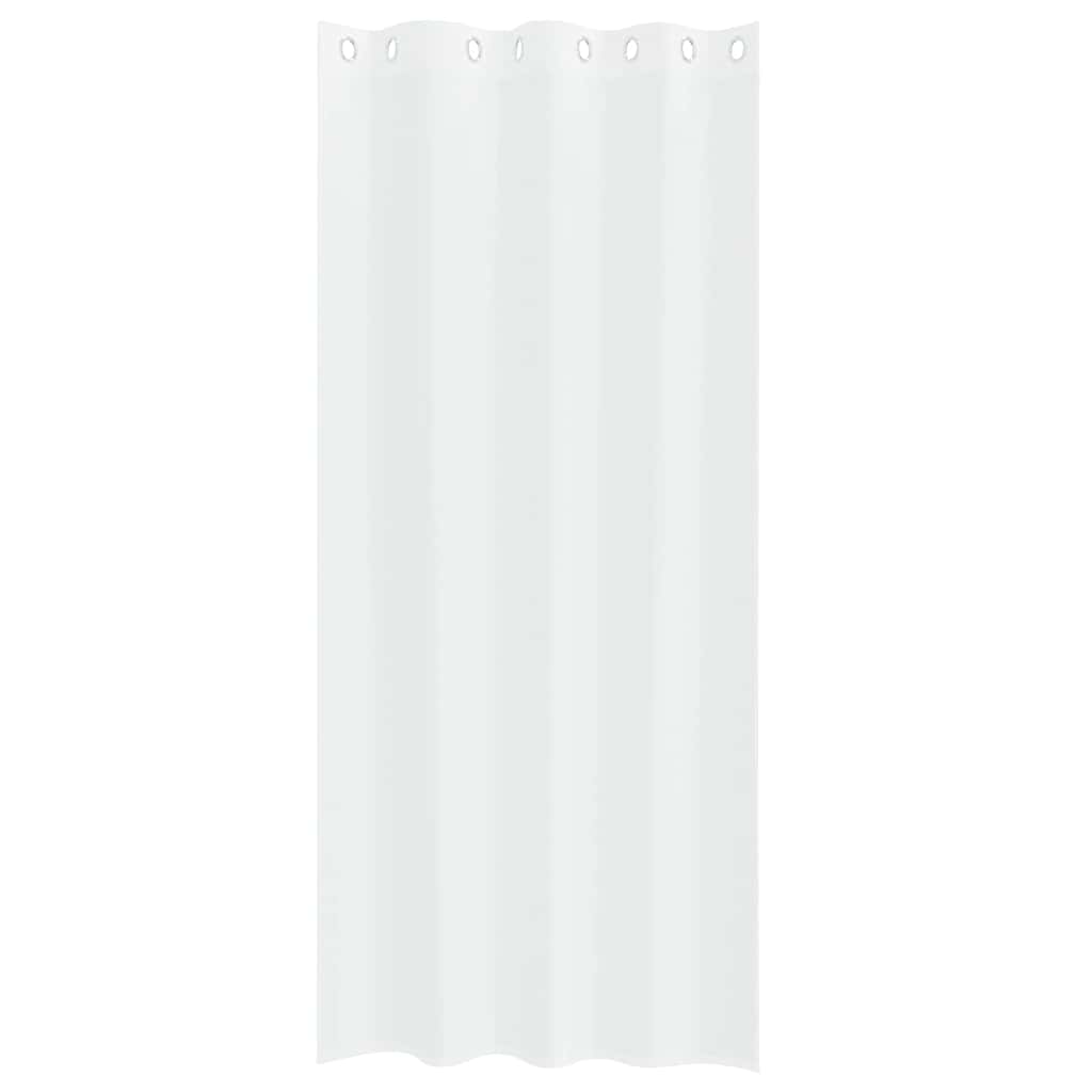 Voile zavjesa sa zavjesama 2 pcs Bijelo 245 x 140 cm Poliester