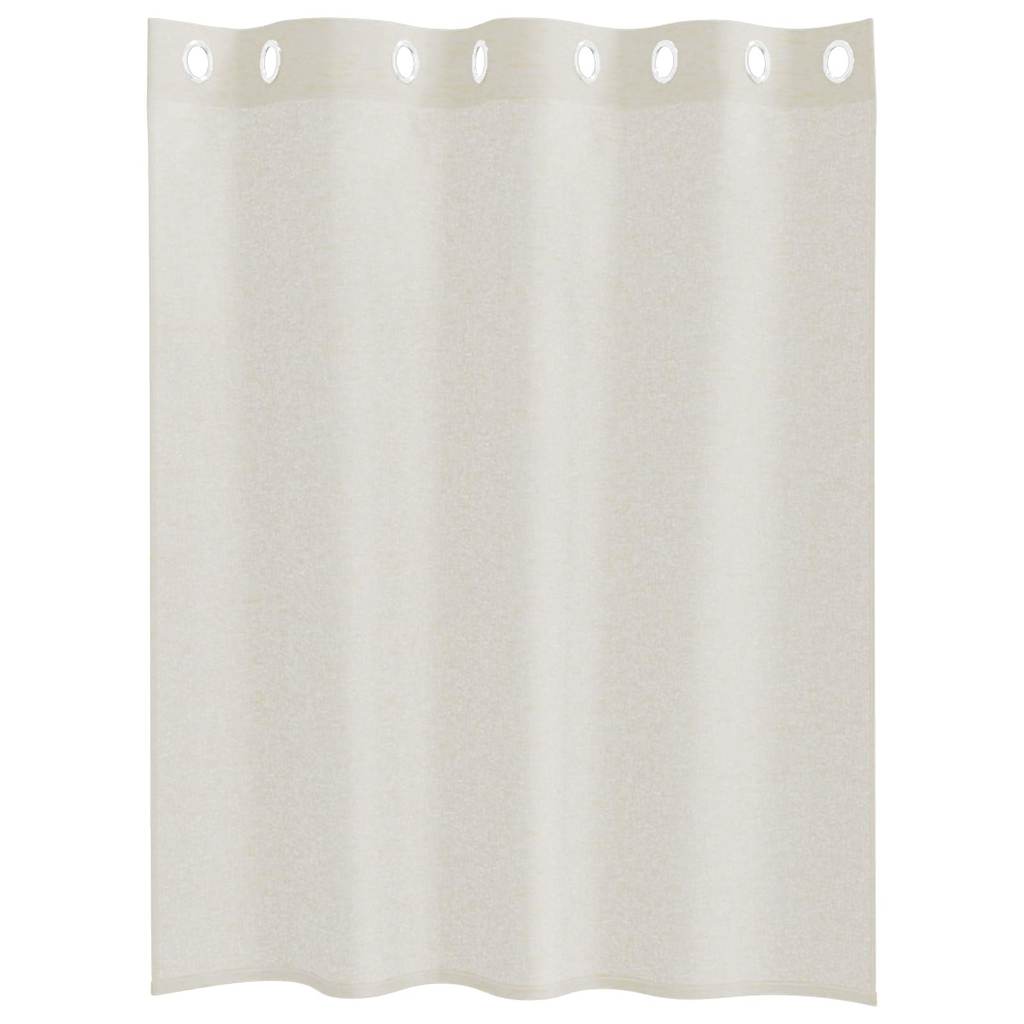 Voile zavjesa sa zavjesama 2 pcs Krema 140 x 140 cm Poliester